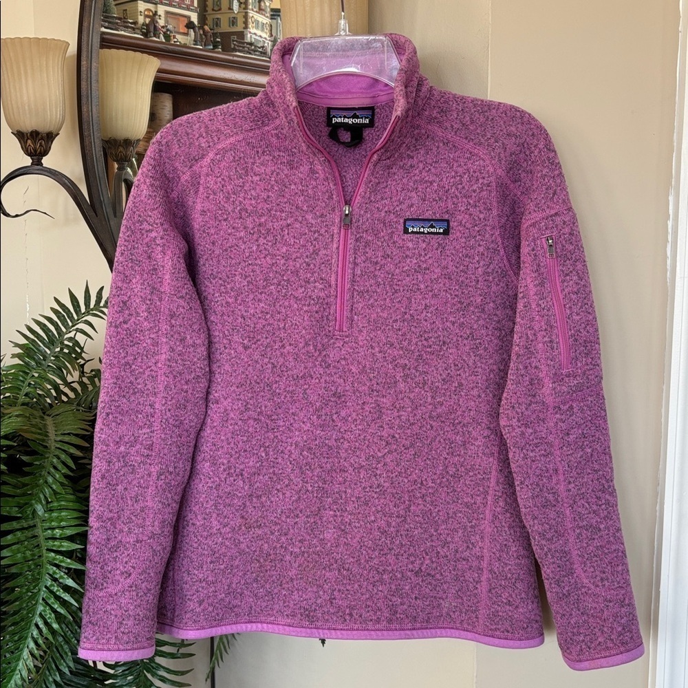 Patagonia Better Sweater 1/4 Zip Fleece Pullover Purple Knit Casual Cozy Fitted - Picture 13 of 13